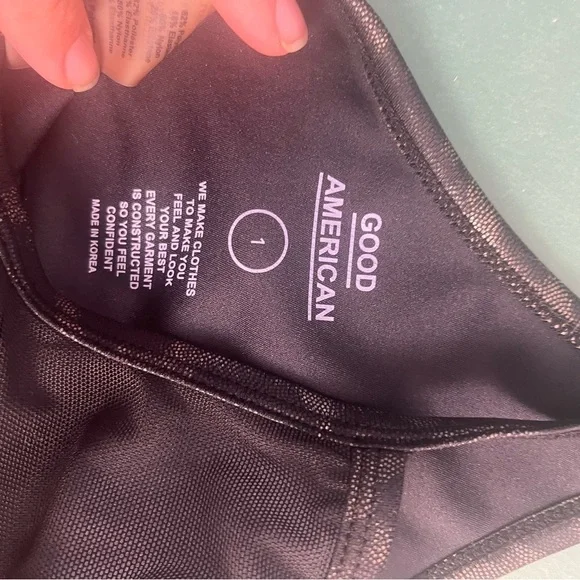 GOOD AMERICAN Gilded Leopard sports bra mesh back panel size small/1 - Picture 4 of 8